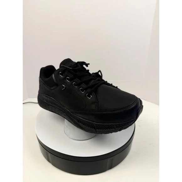 Xelero Men's Black Leather Arch Support Walking Performance Sneakers9 4E Wide